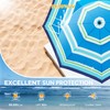 HOMEDEMO 7ft Heavy Duty High Wind Beach Umbrella With Foldable