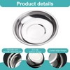 16 Pieces of Stainless Steel Small Plates, Dip Plates, Round