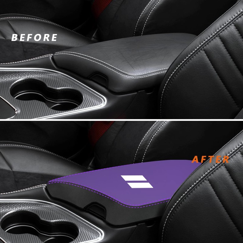 Car Center Console Armrest Cover for Dodge Challenger Accessories 2015-2018