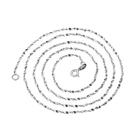 PERSENTU 925 Chain Necklace, Silver Chain with Lobster Claw Clasp, Silver Necklace Chains for Men Women, Twisted Rope Chain Necklace Thin and Strong Necklace Chains with Oval Links