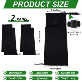 Cutecrop 4 Pcs Lawn Care Leg Gaiters Garden Trimming Weeding Leg Protectors Adjustable Boot Guards for Men and Women Landscaping Farm Working Outdoor Hunting Hiking