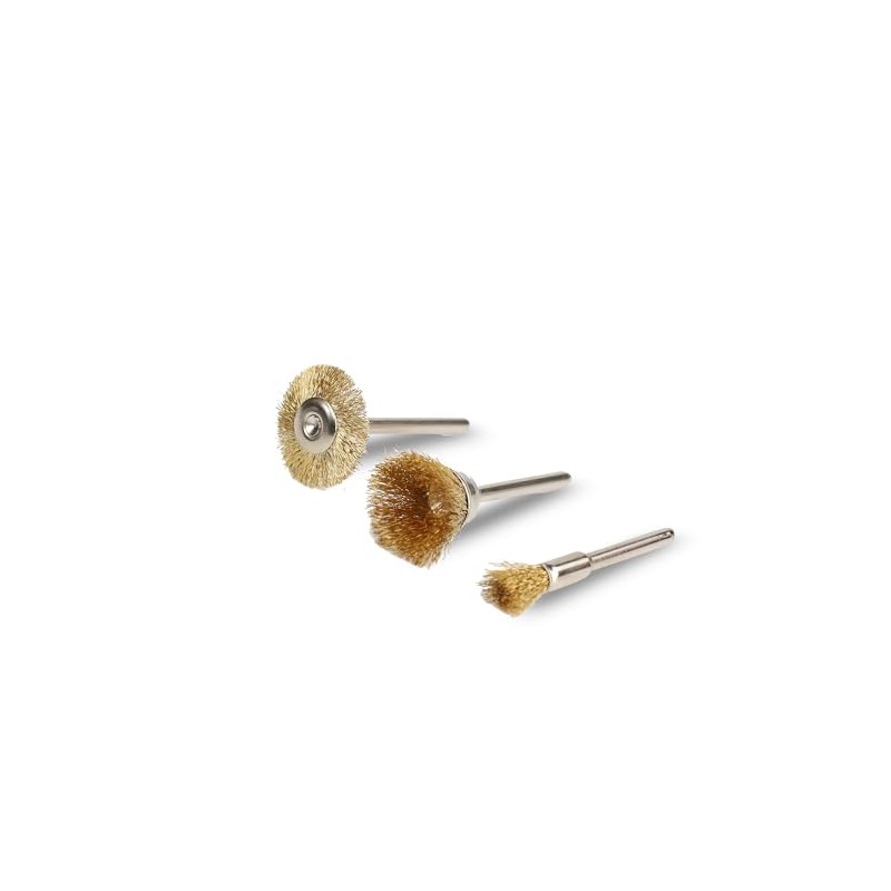 Dekton 3-Piece Rotary Brass Brush Set | Durable Brass Wire