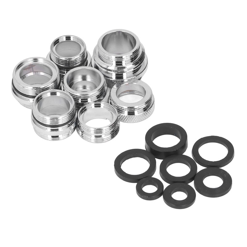 7Pcs/Set Male Female Faucet Adapter Kit with Gasket Brass Aerator