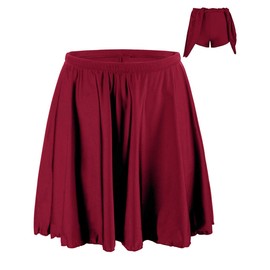 Hilor Women's High Waisted Swim Bottom Athletic Tankini Swimsuits A Line Swim Skirt Skort Swimwear Burgundy 8