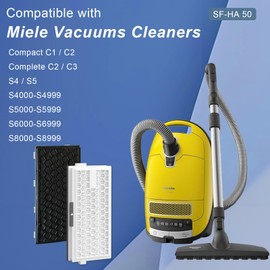 Pymin 3 Packs HEPA Replacement Filters Compatible with Miele AirClean SF-HA 50 Filter for Vacuum Model S4, S5, S6, S8, S8000, S8999, S6000, S6999, S5000, S5999, S4000, S4999, Complete C2 & C3