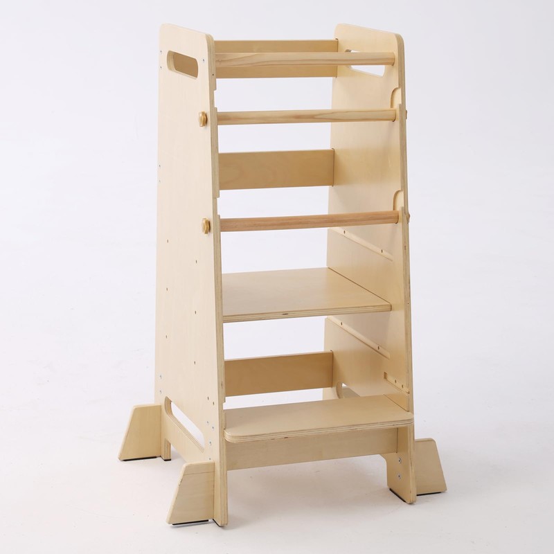 Kitchen Step Stool for Toddlers,Wiifo Adjustable Height Kids Learning Stool,