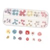 BIUDECO DIY Flower Nail Art Patches Compartment Ceramic Manicure Decor