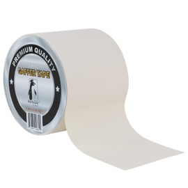 White Gaffers Tape 4 Inch by 90 Feet Heavy-Duty Cloth Gaffer Tape – Non-Reflective, Water Resistant, Residue-Free Gaff Tape for Indoor and Outdoor Use, Versatile and Multipurpose Cloth Tape