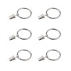 Coideal Silver Curtain Ring Clips with Hook, 30 Pack Rustproof