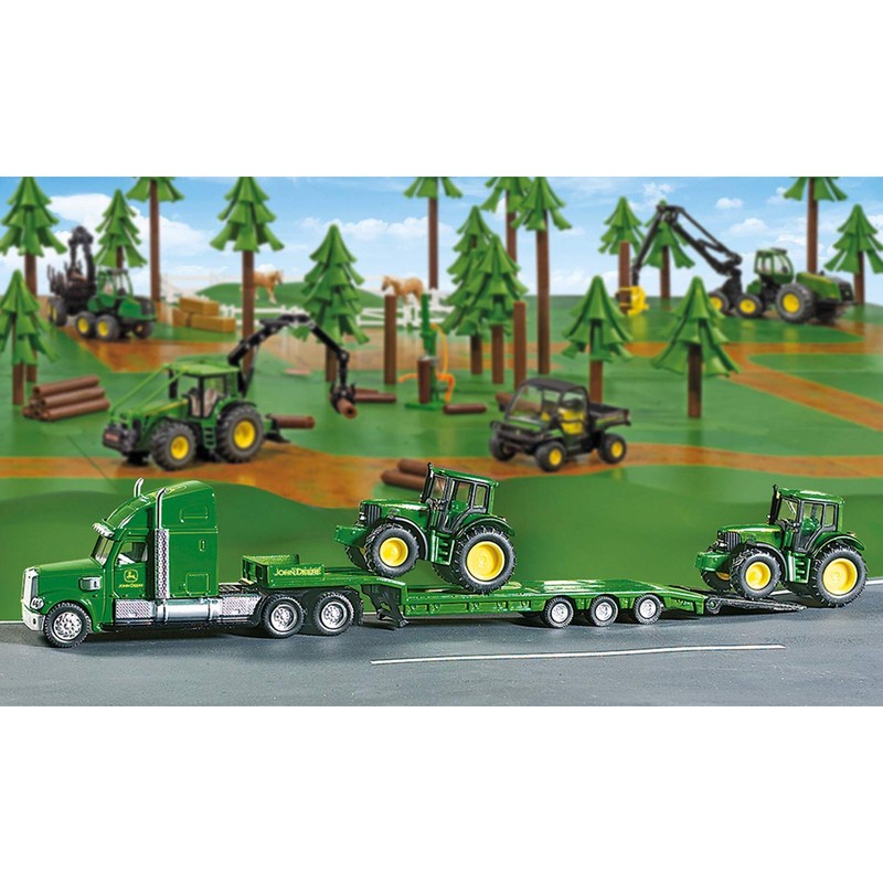 siku 1837, Low Loader with 2 John Deere Tractors, 1:87,
