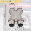 Vurkcy 2.5 inch Exhaust X Pipe, 2.5" Inlet 2.5" Outlet