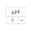 Gardinia Rope Clips for Rope Tensioning Fittings, for Hanging Curtains
