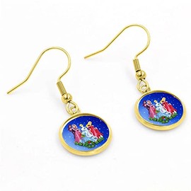 Princess Christmas Drop Dangle Earring, Gold