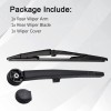 RIDROID Back Rear Wiper Arm & Blade Set For Jeep