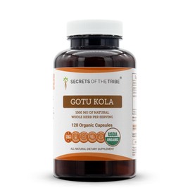 Gotu Kola USDA Organic 120 Capsules | High-Potency Herbal Organic Capsules | Made with Organic Vegetarian Capsules and Organic Gotu Kola (Centella asiatica) Dried Herb (120 Capsules)
