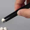 Straight Black Metal Tweezer 1 Piece 9ea