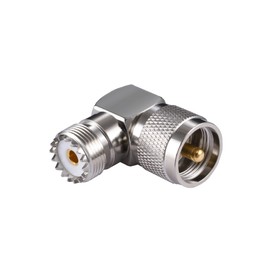 Vecys UHF Adapter PL-259 UHF Male to SO-239 UHF Female Right Angle Coaxial Cable Adapter for Amateur Radio Pack of 2