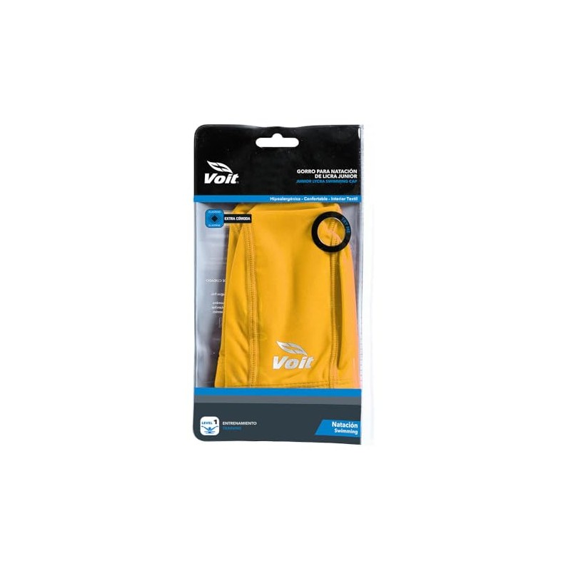 Voit Gorra de Natación de Licra, Color Amarillo, 12 a
