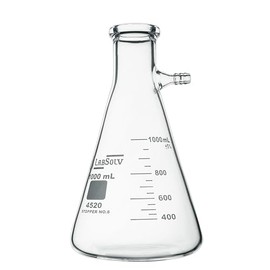 Filtering Flasks, Heavy Wall, Borosilicate Glass, 1000mL, Pack of 1, LABSOLV Brand  (Pack of 1)