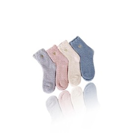 4 Pairs of Cozy Fleece Women's Non-Slip Socks with Grips, Stay Cozy and Safe, Perfect for Home, Sleep, and Athletic Wear, Plush Microfiber Socks of Great Gift Idea