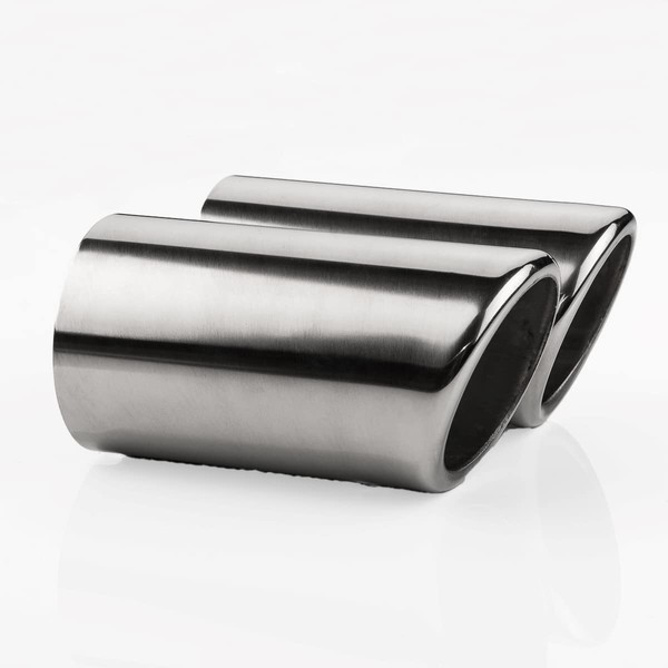 LST 2 Piece Exhaust Trim Tailpipe Exhaust Gas Chrome Tip