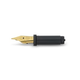 Kaweco Steel Nib Gold-Plated 190 Insert with Thread for PISTON SPORT I Premium Stainless Steel Fountain Pen Replacement Nib for Sport Piston Filler I Nib: M (Medium)