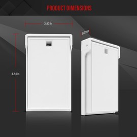 ENERLITES Vertical Decorator Weatherproof Wall Plate, Outdoor Electrical Outlet Cover, Standard Size 1-Gang 4.84” x 2.83”, Thermoplastic, 8831-WPV-W, White