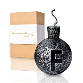 tagtek Bomb Paperweight, Hilarious, Decorative, and Unique Office Cubicle Desk Decor and Book Weight - Funny Gag Gift for Coworkers and Gamers Home Office Men Women Cool Stuff (1 Silver Paperweight)