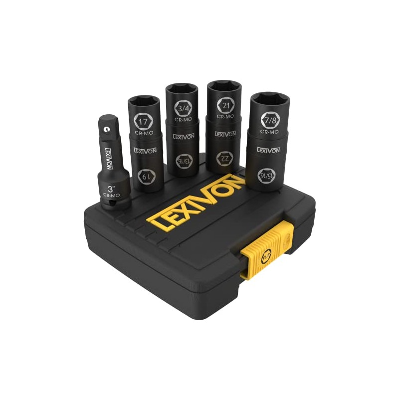 LEXIVON Lug Nut Impact Socket Set, 1/2-Inch Drive | Innovative