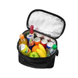 PRECORN Mini Picnic Bag for Cooling Drinks Cool Bag Black Cool Box Beach Bag Lunch Box