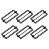 sourcing map Sliding Buckles Metal Rectangle Adjuster Triglides, darkgray