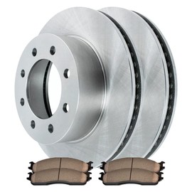 AutoShack Front Brake Kit Rotors and Ceramic Pads Pair of 2 Driver and Passenger Side Replacement for 03-08 Dodge Ram 3500 03-08 Ram 2500 Ram 3500 06-08 Ram 1500 V8 4WD RWD CBO63014965CRAT