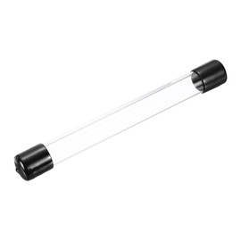 sourcing map 1 Inch Clear Storage Tube 22x26mm Small Plastic Round Tubing with Caps Rigid Bottle Container 250mm/10 Inch for Item Stored