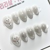 Cozy Snowman Handmade Nail Tips - Short Ballerina / 포근포근