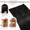 Elailite Clip-In Real Hair Extensions (8-Piece Set Hair Extensions Real