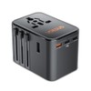 VOESUD Universal Travel Adapter, Deep black