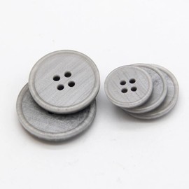USOSOU - 20 botones de resina grandes para ropa, chamarra, traje, chamarra, accesorios de costura de moda, manualidades (gris, 25 mm0.98 pulgadas, 20 unidades)