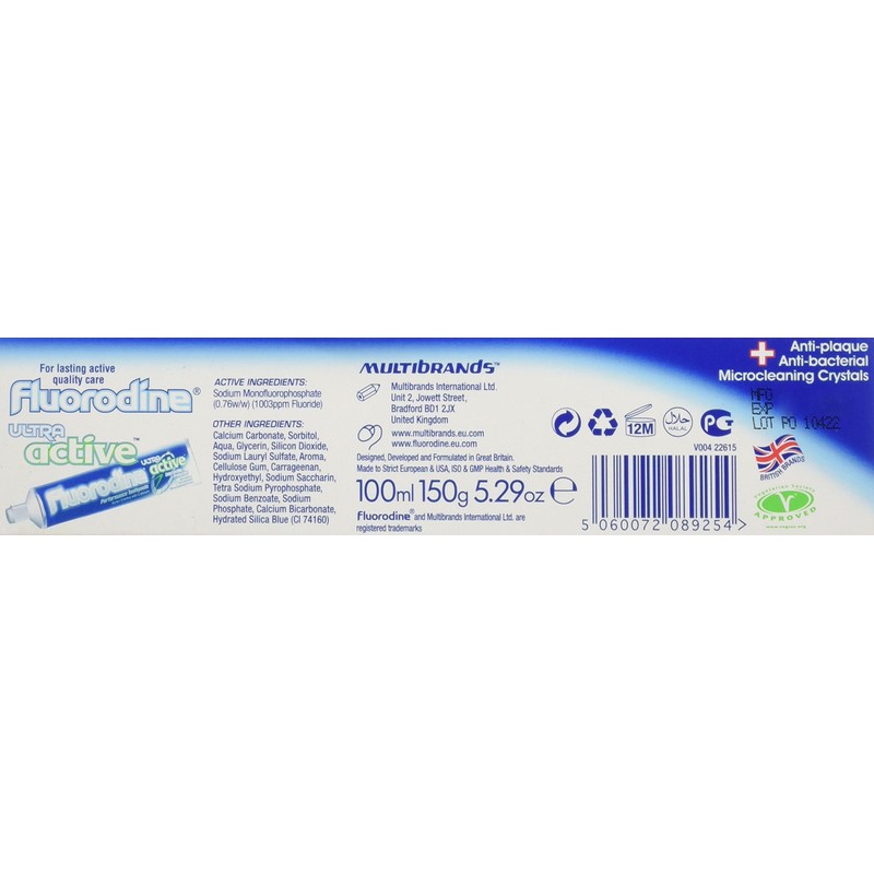 Fluorodine Active Fresh Toothpaste 100 ML - Single Unit