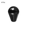 HARFINGTON 4Pcs M6x40mm Black Phenolic Oval Knobs with Brass Insert