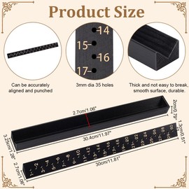 NBEADS Bookbinding Set, 30 cm Imperial Bookbinding Tools with Scales Bookbinding Hole Punch Wooden Book Punching Tool for DIY Crafts Notebooks Journals Planner Books