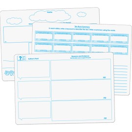 Really Good Stuff Comprehension Graphic Organizer Dry Erase Boards Text Evidence Set