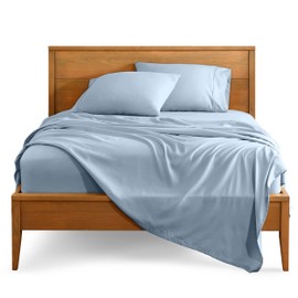 Bare Home Full Sheet Set - Luxury 1800 Ultra-Soft Microfiber Full Bed Sheets - Double Brushed - Deep Pockets - Easy Fit - 4 Piece Set - Bedding Sheets & Pillowcases (Full, Dusty Blue)