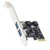 GLOTRENDS U3023 2-Port USB 3.0 PCIe Expansion Board, Compatible with