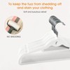 20 Pack Velvet Slim Non-Slip White Hangers - Space Saving