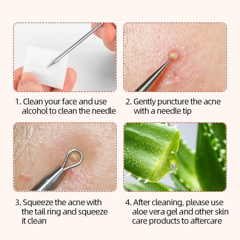 Atomus Blackhead Remover Tool Kit, 8 Pieces Professional Pimple Extractor