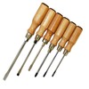 sopomarkt24 Screwdriver Set of 6 Wooden Handle, Slotted and PH2,