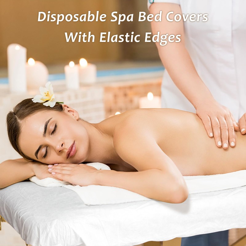 Rngwaper 30pc Disposable Fitted Massage Table Cover,Breathable Non Woven Fabric