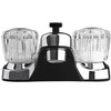Dura Faucet DF-PL720A-CP RV Bathroom Faucet with Crystal Acrylic Knobs