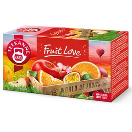 Teekanne Fruit Love Hibiscus Passion Fruit Orange All Natural Fruit Flavored Infusion Tea 20 Teabags