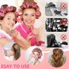 TopBine Self Grip Rollers Hair Curlers 30Pcs Set with 18Pcs